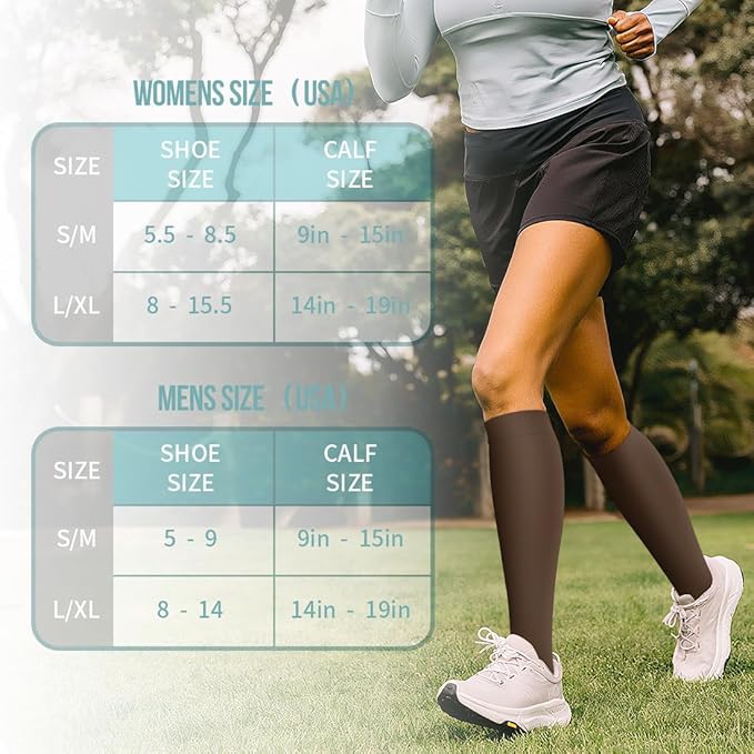 Copper Compression Socks for Women and Men(6 Pairs)-Best Support for Running, Athletic, Nursing, Travel