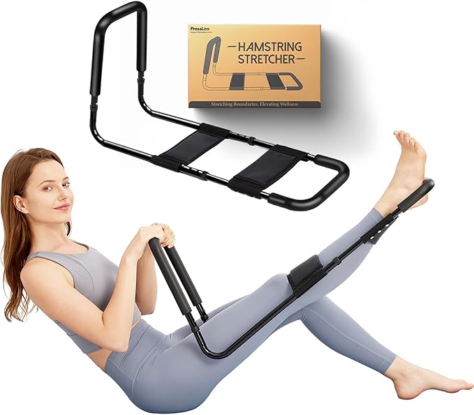 Hamstring Stretcher for Knee Extension & Pain Relief, Adjustable Low Back, Calf, Leg & Hip Stretching Device for Flexibility, ACL Surgery Recovery Physical Therapy Equipment - Upgraded 2025
