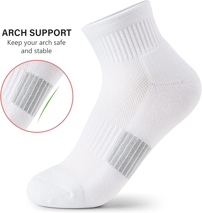 Gonii Ankle Socks Womens Athletic Thick Cushioned Running Hiking Low Cut 5-Pairs