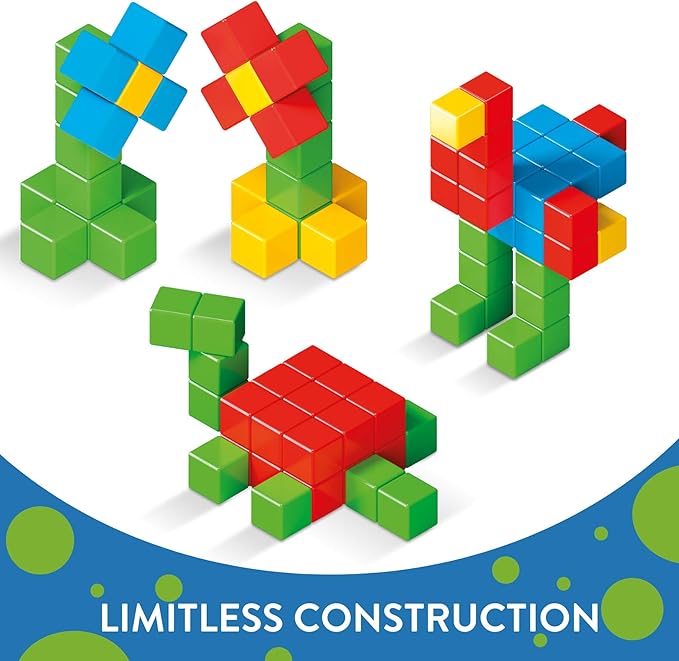 Geomag Magnetic Toys | Toddler Magnets | STEM-endorsed Educational Building Cube Set for Creativity & Early Learning Fun | Swiss-Made | 64 Pieces |Ages 1-5