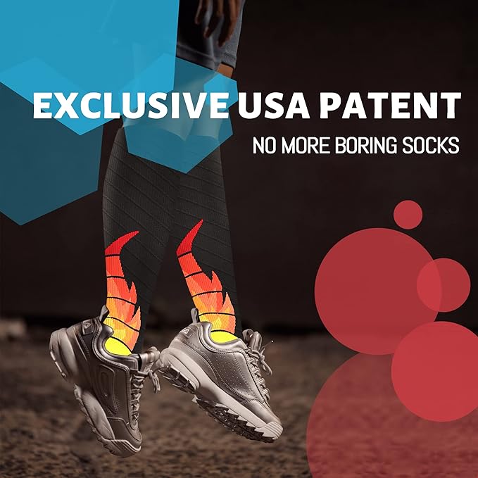 NEWZILL Medical Compression Socks for Women & Men Circulation 20-30 mmHg, Best Support for Running Athletic Cycling Nursing Travel Work and Fitness