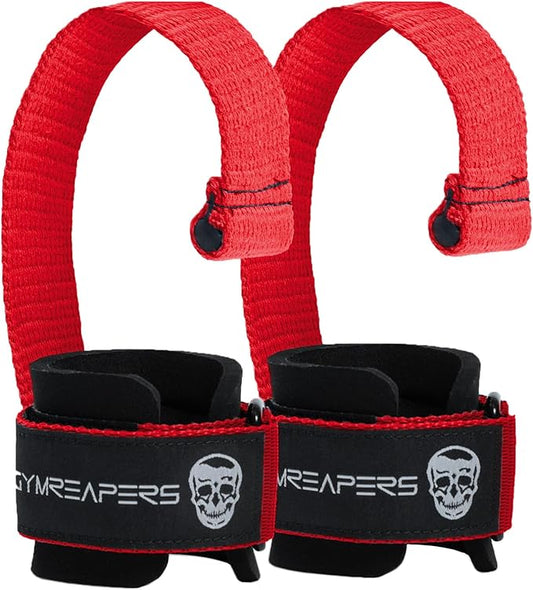 Gymreapers Weight Lifting Straps With Dowel - Wrist Straps for Weightlifting - Workout Deadlift Wrist Weights - Reinforced Stitching & Padded Fit Gym Accessories for Strength & Gym Hand Grip