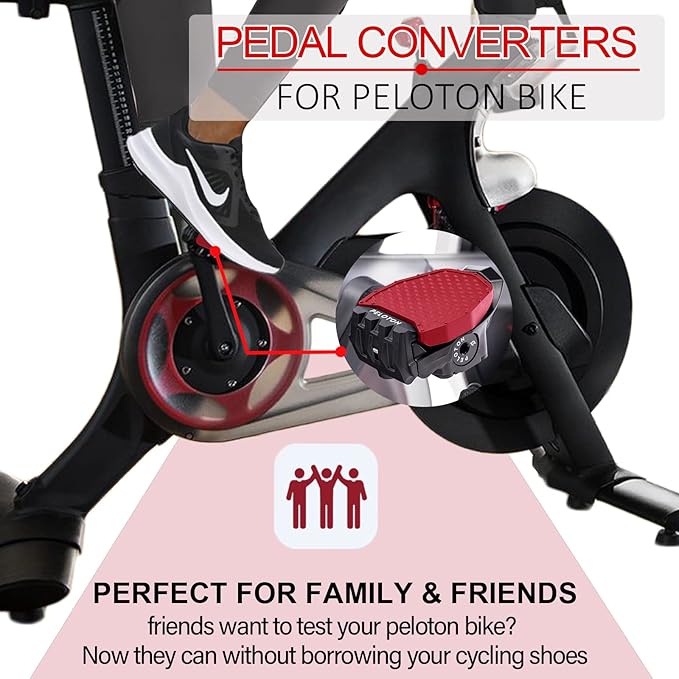 BUCKLOS Look Delta, SPD Spin Bike Bicycle Clip Pedals - Compatible with Peloton & Shimano SPD Fit Road Bike/Indoor Outdoor Cycling (9/16'' Clips Pedal Replacement)