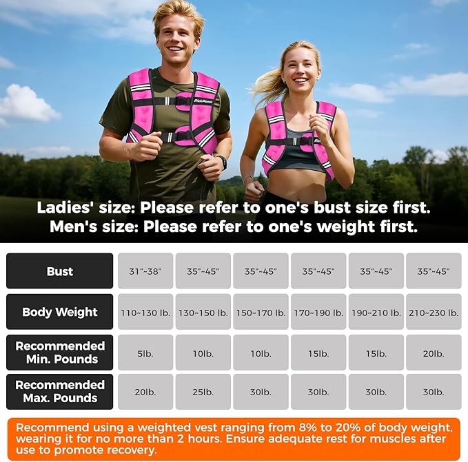 Weighted Vest for Woman Man 5lb/6lb/8lb/12lb/15lb/20lb/25lb/30lb Weighted Vest for Walking, Strength Training Weight Vest with Adjustable Buckle Detachable Phone Pouch for Running Workout