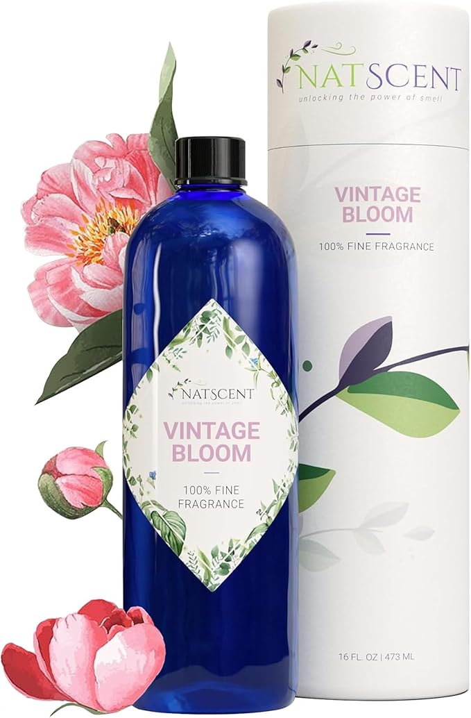Vintage Bloom Essential Oils for Diffusers for Home, Nature-derived Peony Essential Oil, Long-Lasting & Family-Friendly Diffuser Oils Scents, IFRA Certified, Cold Air & Ultrasonic - 16 oz