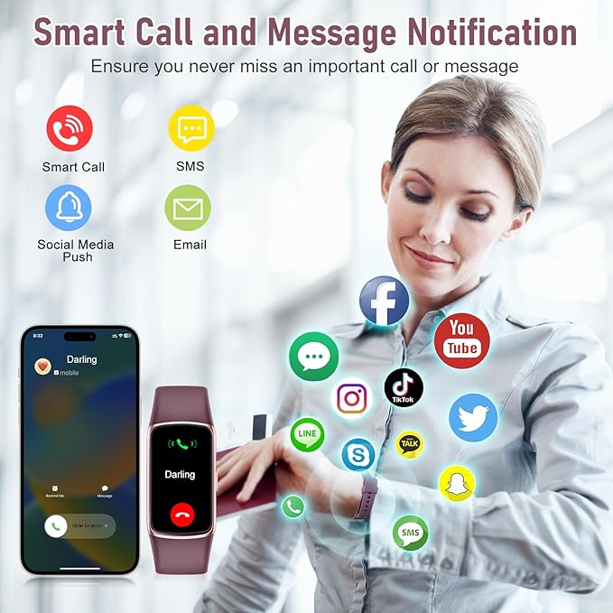 Fitness Tracker with 24/7 Heart Rate, Blood Pressure Blood Oxygen Sleep Monitor, 123 Sports Modes Calories Smart Watch,IP68 Waterproof Step Counter Activity Trackers Pedometer for Women Men (Bordeaux)