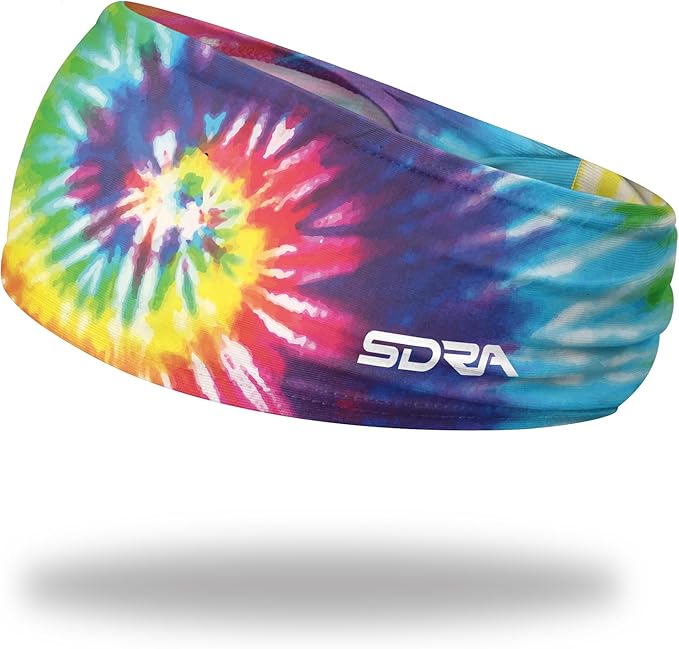 Suddora Tie Dye Headband - Lightweight & Comfortable for Running, Workout, Football, Cosplay & Costumes