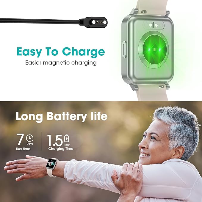 Pedometer Watch Senior Friendly No App/Phone Required, Waterproof Fitness Tracker Watch with Step Counter Calories/Sleep Tracker for Walking Running for Men Women