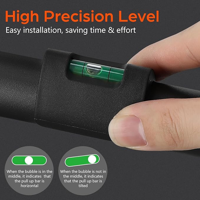 Gadpiparty Pull Up Bar for Doorway -Heavy Duty 440LBS, No Screws for Renters & Home Gym, Adjustable 27.5-39 Inch, Easy Install Secure Lock