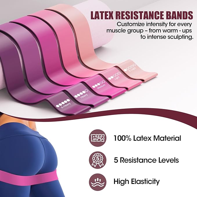 Pilates Ring Set - 14" Magic Circle with Yoga Ball & Resistance Bands – Home Workout Equipment for Women, Toning & Core Sculpting Essentials Kit