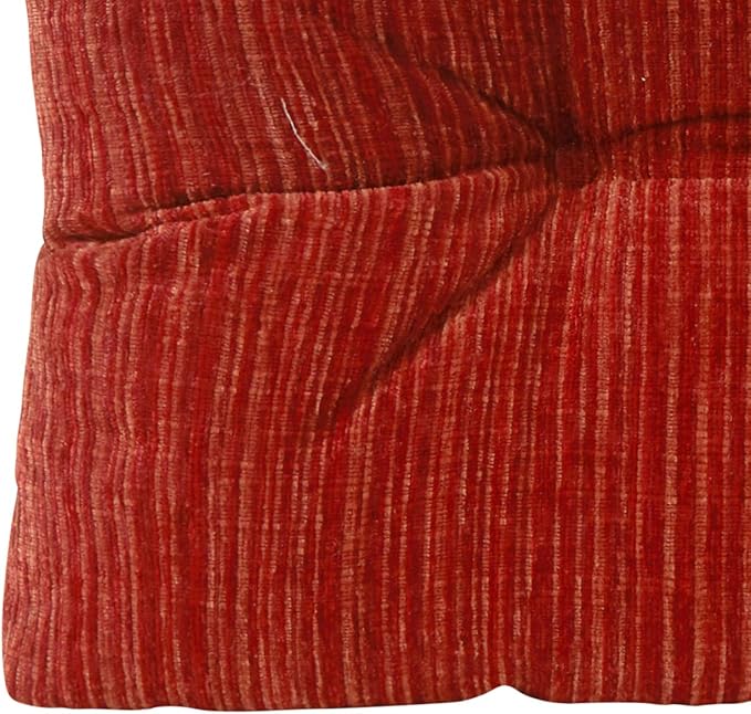 Klear Vu The Gripper Omega Non-Slip Tufted Bench Cushion for Indoor Furniture, Assembled in USA, Entryway Storage, Bay Window, Corner Nook or Piano Seat, 27 Inches, 17 Red