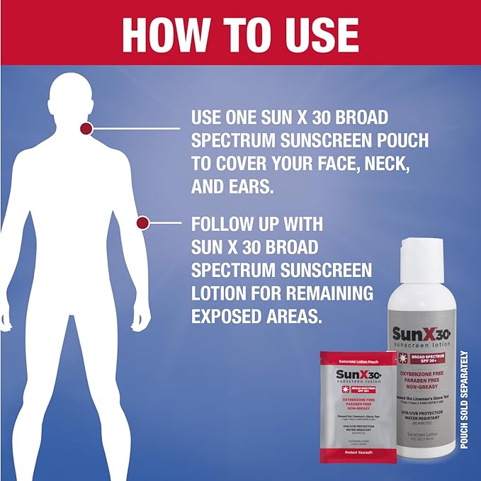 CoreTex Sun X 30+ SPF Broad Spectrum Sunscreen Lotion - 8oz Bottle of Paraben, Oxybenzone, Octinoxate, & Oil Free Sunscreen - No White Cast and Water & Sweat Resistant Up to 80 Minutes