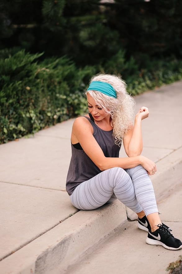 Maven Thread Workout Headbands for Women, 4 inch Thick Wide Non Slip Sweatbands, 2 Pack