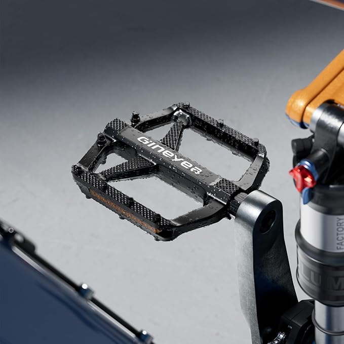 Bike Pedals, Universal Fit 9/16" Non-Slip Lightweight Nylon Fiber Bicycle Pedals Wide Flat Platform for Road Mountain BMX MTB Bike