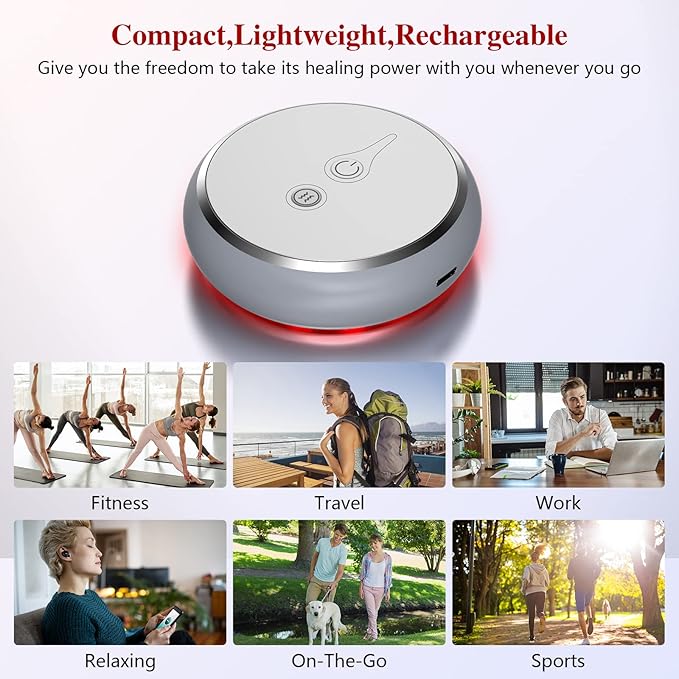 Cold Laser Therapy Device for Body, Infrared Wearable Red Light Portable Body Massager with 660nm and 810nm for Wrists, Knees, Ankle Pain Relief