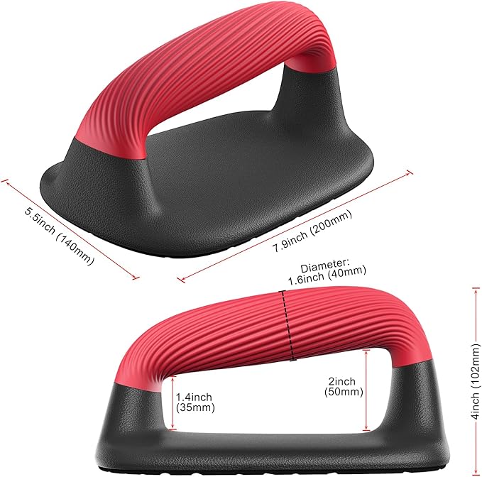 Kipika Push Up Bars, Pushup Stands, Anti-Slip Soft Plastic Push Up Handles, Bottom Anti-Slip Pad, Strength Training Equipment, Perfect for Floor Workout Exercise