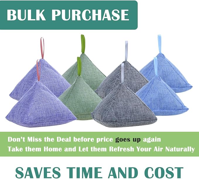 8 Pack Charcoal Bags Nature Fresh Activated Charcoal Odor Absorber Eliminator (8 x 200g)