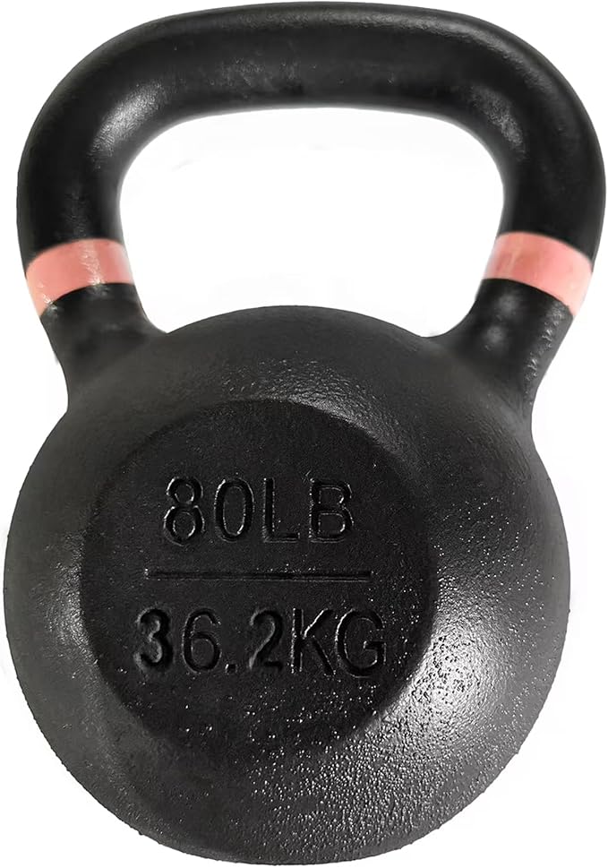 Cast Iron Kettlebell Weights for Home Gym, Heavy Duty Strength Training, Workout Equipment for HIIT, Functional Fitness