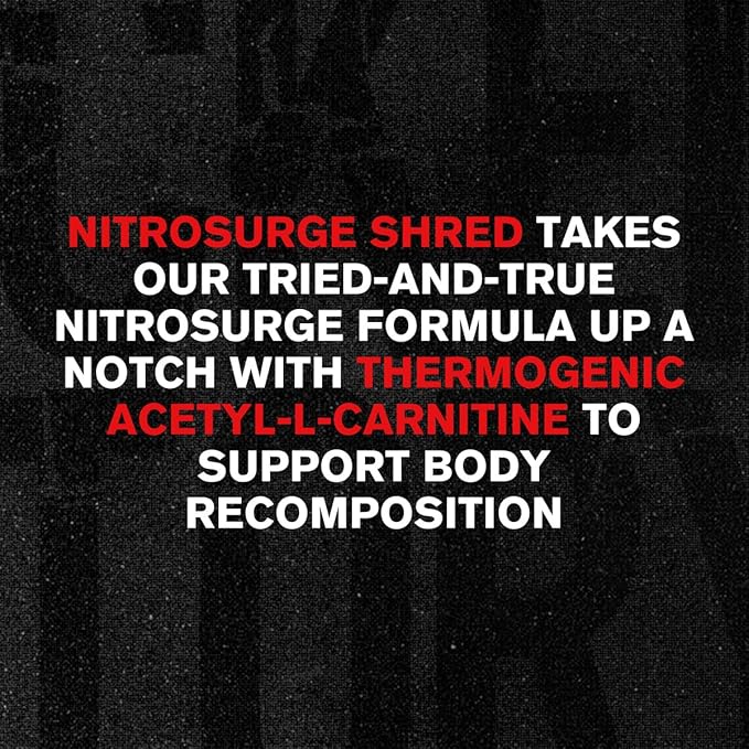 Jacked Factory NITROSURGE Shred Pre Workout Supplement - Energy Booster, Instant Strength Gains, Sharp Focus, Powerful Pumps - Nitric Oxide Booster & PreWorkout Powder - 30Sv, Blueberry Lemonade