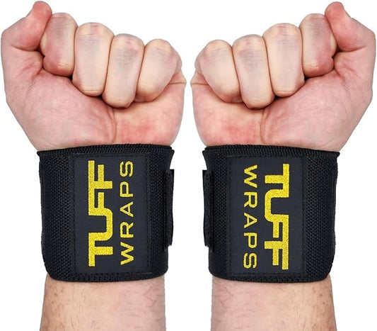 TuffWraps 16" Wrist Wraps: No Thumb Loops, Quality Gym Wrist Wraps for Weightlifting, Bench Press, Powerlifting, and Cross-Training—Try The Belt Loop Tightening System