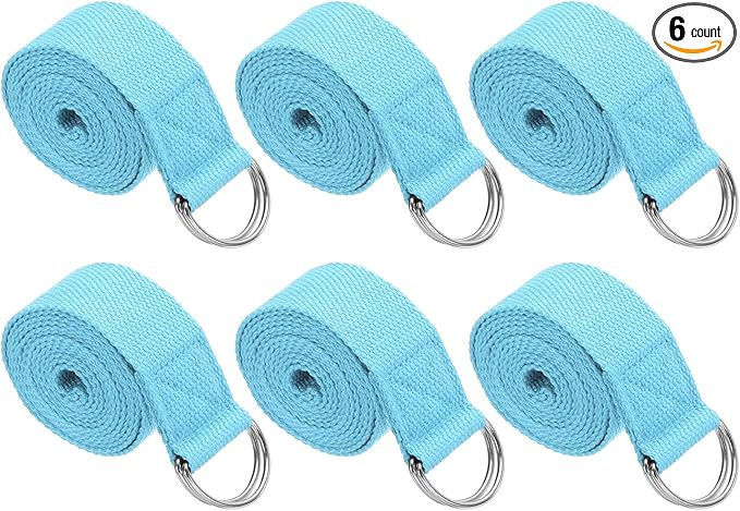 PATIKIL Yoga Strap for Stretching Cotton Yoga Belt with Adjustable Metal D-Ring Buckle Stretch Bands for Fitness Pilates
