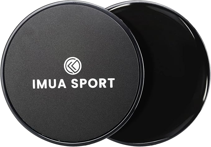 Core Sliders Dual-Sided Sliders for Working Out on Carpet and Hardwood Floors, Light and Compact - Workout Guide Included (2-Pack)