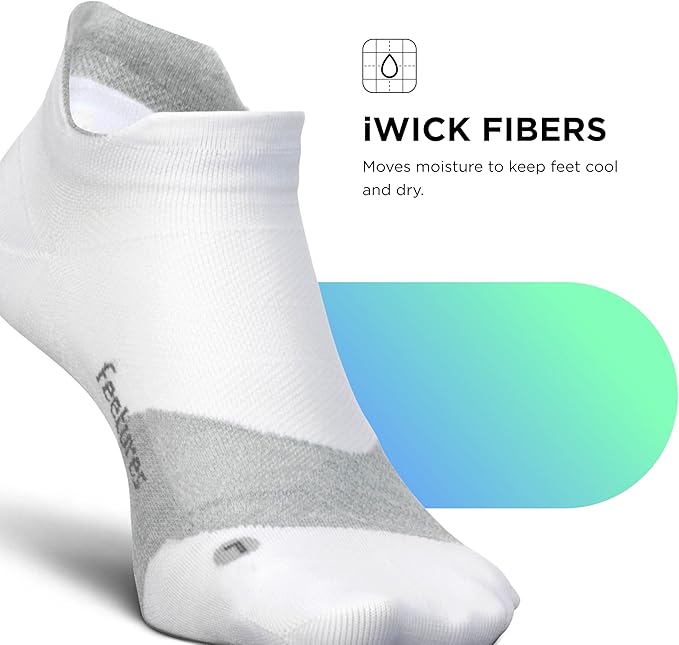 Feetures Elite Ultra Light Cushion Ankle Socks - Sport Sock with Targeted Compression