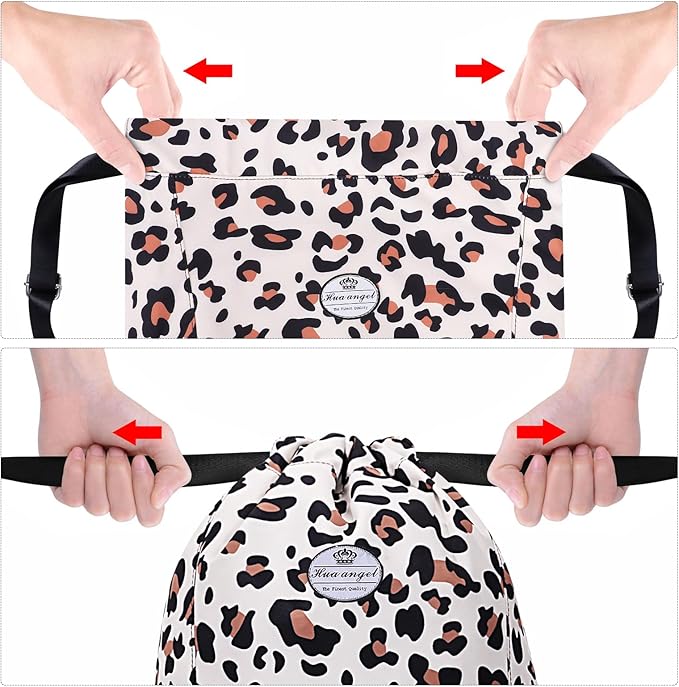 HUA ANGEL Drawstring Backpack Bag, Sport Gym Sackpack Lightweight Small Gym Bag for Men Women Pull String Sport Beach Bag