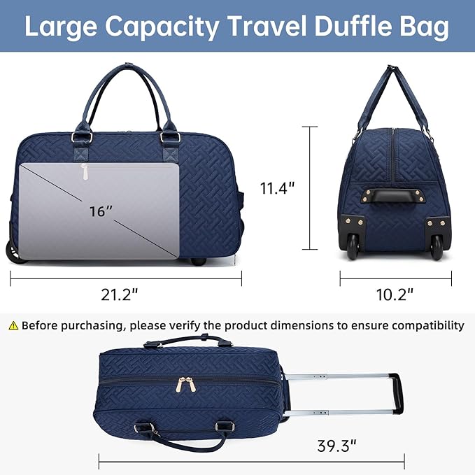 Duffle Bag for Travel, Weekender Bag with Shoe Compartment, Carry On Overnight Bag for Women with Toiletry Bag, Gym Bag with Wet Pocket, Hospital Bags for Labor and Delivery Beige