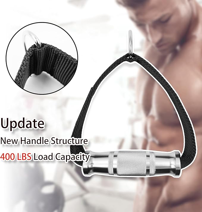 J Bryant Fitness Metal Gym Handles for Cable Machine Attachment Heavy Duty Aluminum Alloy Handle Grips Durable Workout Handles for Resistance Bands Pulley LAT Pull Down System