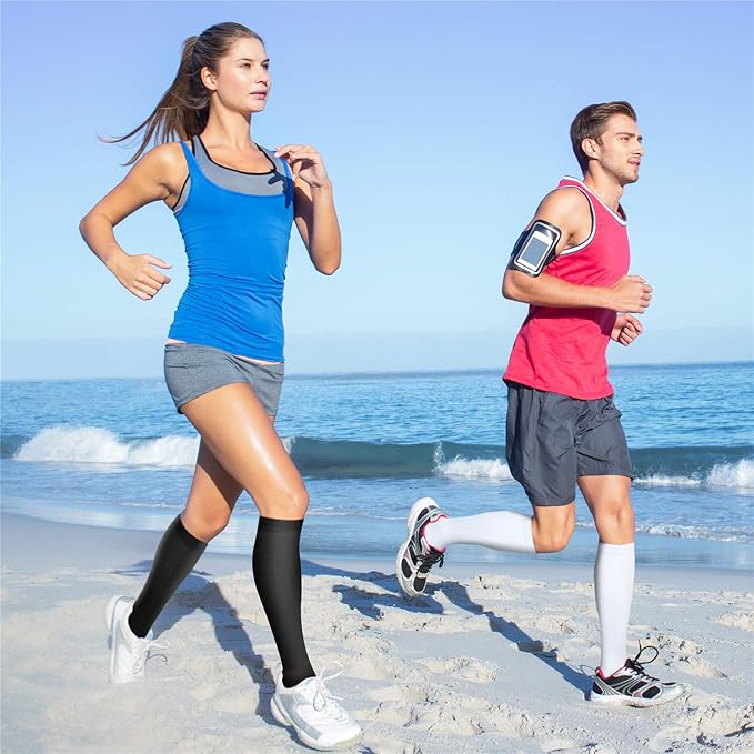Compression Socks for Women & Men 15-20 mmHg, Best for Medical, Nursing, Running, Athletic, Varicose Veins, Travel