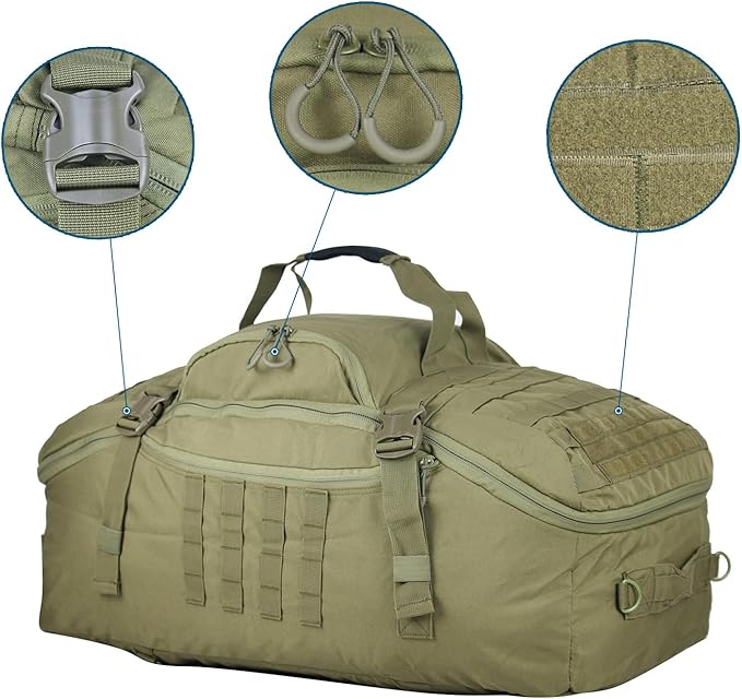 Gym Backpack for Men Sports Duffel Bag Gym Bags with Three Ways of Carrying (GREEN-60L)