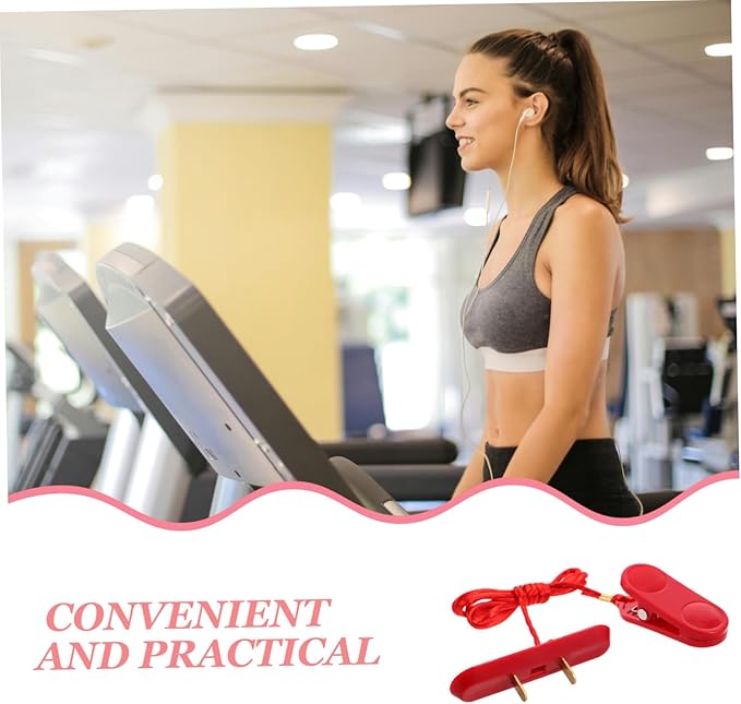 Treadmill Safety Key Replacement with Dual Insert Piece Fitness Equipment Accessory for Running Machines Broad Compatibility with Treadmill Brands