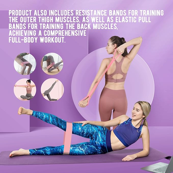 Thigh Master 2025 Upgraded,Inner Thigh Exerciser,Pelvic Floor Exercise Devices, Kegel Exerciser for Women with Resistance Band and Back Training Rope - 3 Strength Levels and LED Counting Display