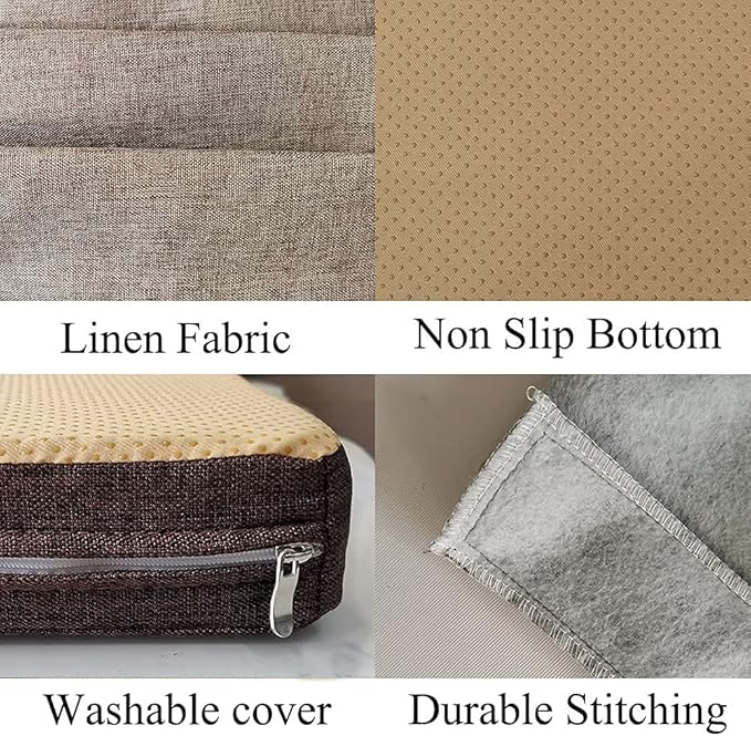 Bench Seat Memory Foam Chair Pads Non-Slip Rubber Back Indoor Swing/Settee Cushion 48 x 16 inch