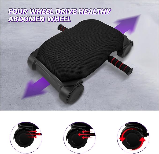 Ab Roller Wheel, Automatic Rebound Abdominal Wheel for Core Workout, Workout Equipment for Difficult Abdominal & Core Strength Training,pilates board