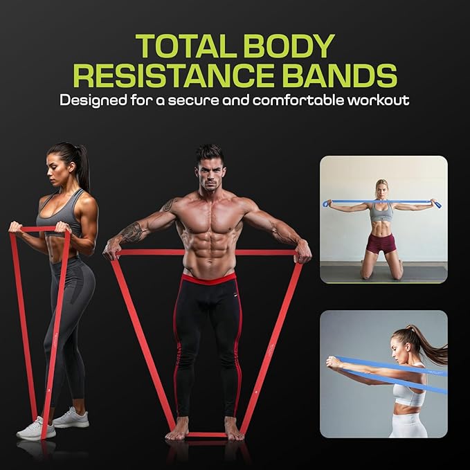 Fabric Resistance Bands for Working Out with 5 Strength Levels - Extra Light to Extra Heavy, Thick Resistance Workout Bands for Legs, Glutes, Hip, Stretching, Strength Training, and Physical Therapy
