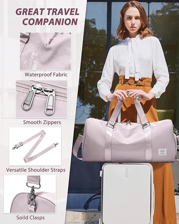 Gym Bag Womens,Travel Duffel Carry on Bag Sport Tote Bag Weekend Overnight Bag