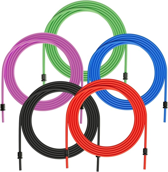 Adjustable Jump Rope for Home Fitness - 5mm PVC Cord with Ball Bearings, Anti-Slip Rubber& Alloy Handles for Beginners, Weight Loss Workout in Home/School/Gym