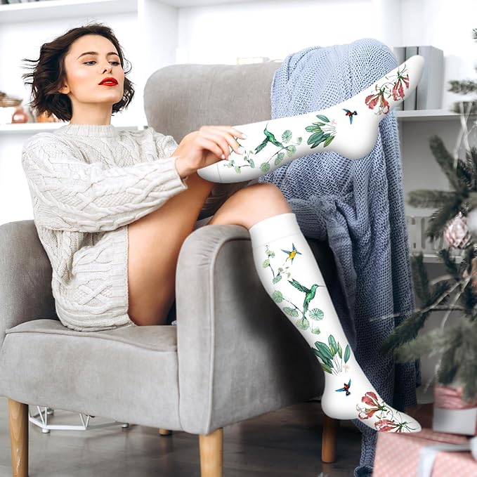 Bluemaple Compression Socks for Women & Men Circulation (6 Pairs) 15-20 mmHg is Best Support for Athletic Running Cycling