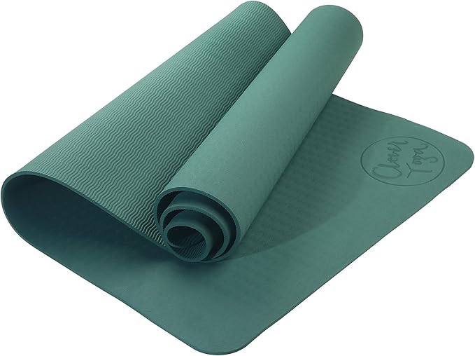 Clever Yoga Better Grip Thick Yoga Mat - Beginner Exercise Yoga Mat with Non-Slip Surface for Home Gym, Earth-Friendly & Recyclable Pilates and Workout Pad Women & Men, 1/4 Inch Thick