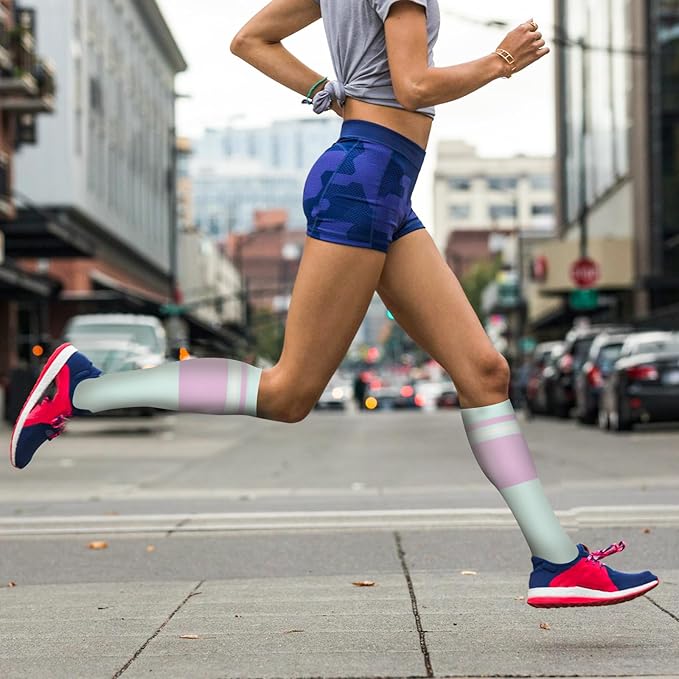 fenglaoda Compression Socks for Women Men Support Circulation 6 Pairs Socks For Nurse, Travel, Flight