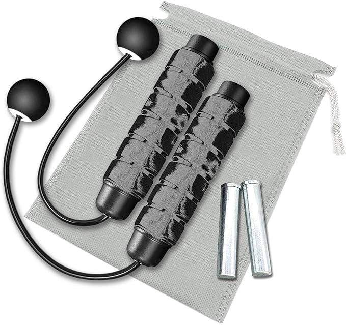 Redify Weighted Cordless Jump Rope for Fitness[Suitable for Different Ages and Levels] Ropeless Jump Rope for Boxing MMA WOD Training, BOD Rope Beachbody MBF,High Speed Rope Skipping for Narrow Space