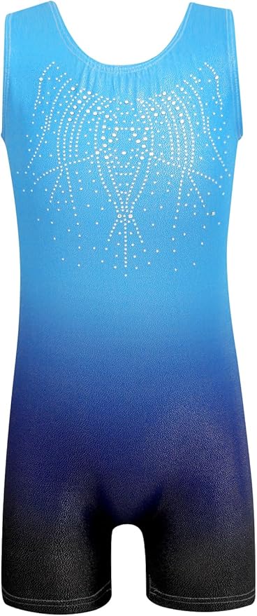 EQSJIU Leotards for Girls Gymnastics Sleeveless Sparkly Toddler Tumbling Outfits Dance Clothes Biketards for Kids 1-10 Years