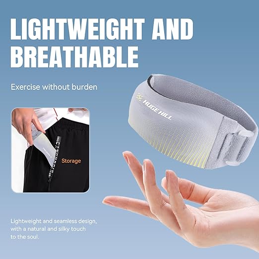 2-Pack Patella Knee Strap with Adjustable Compression & Ergonomic Silicone Pad – Lightweight Breathable Knee Support for Running, Jumping, Squats, Basketball, Workouts & Joint Pain Relief (Gray)