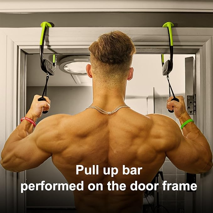 Portable Pull Up Bar for Doorway,Adjustable Home Gym Equipment, No Screws Installation, 250lbs Weight Capacity, Dual Handle Design for Pull-Ups,Chin-Up Core Training