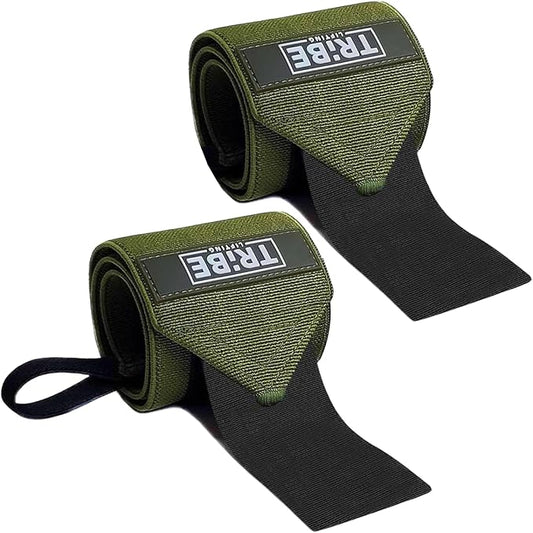 Heavy Duty Wrist Wraps & Lifting Straps – Weightlifting Wrist Wraps for Men with Silicone Grip & Padding – Gym Wrist Straps for Weightlifting