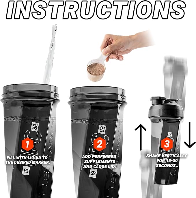 HELIMIX 2.0 NPC Officially Licensed Vortex Blender Shaker Bottle Holds upto 28oz | No Blending Ball or Whisk | USA Made | Portable Pre Workout Whey Protein Drink Shaker Cup | Mixes Smoothies Shakes