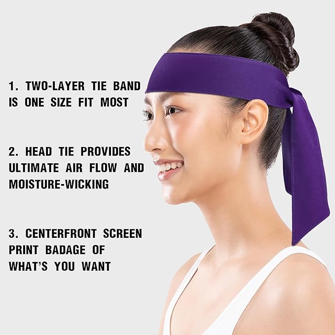 ONUPGO 18Pcs Head Ties for Men Women, Adjustable Headbands Sports Sweatband Ninja Ties Head Band, Sweat Wicking Workout Headband for Sports, Running, Tennis, Yoga, Soccer, Karate