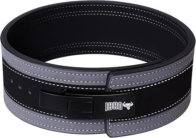 IBRO Powerlifting Lever Gym Belt – Power 8MM, 10MM or 13MM Extreme Heavy Duty Genuine Leather Belts - Squats Deadlifts Bodybuilding Weight Lifting IPF Power Lifting Strongman for Men